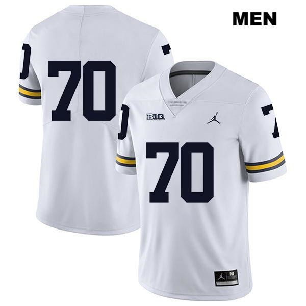 Men's NCAA Michigan Wolverines Jack Stewart #70 No Name White Jordan Brand Authentic Stitched Legend Football College Jersey WN25Z21DK